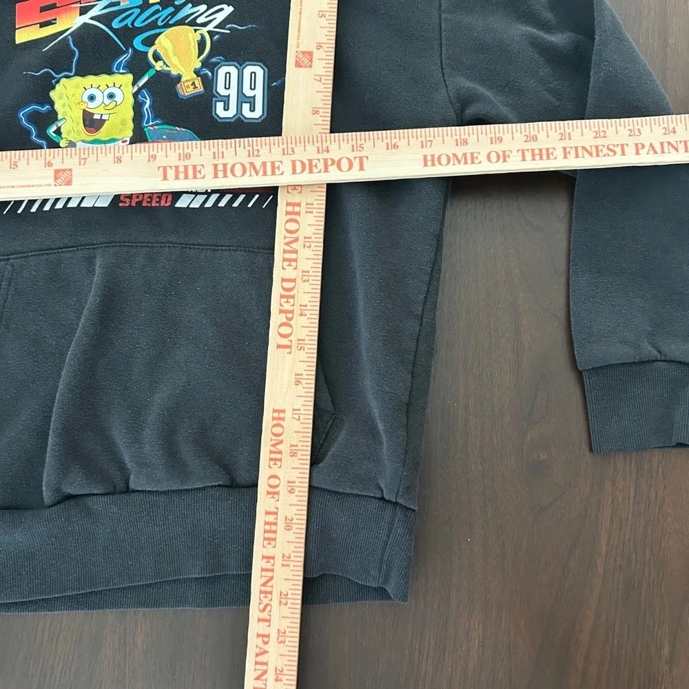 Old Navy Kids Spongebob Squarepants Racing Hoodie Black XL 14-16 Nickelodeon